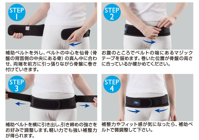magico Labo 骨盤ベルト パワフルフィットの装着方法